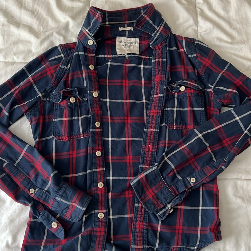 Size S A&F Flannel Shirt